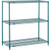 Nexel 3 Shelf, Poly-Green Wire Shelving Unit, Starter, 54"W x 18"D x 34"H