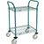 Nexel Utility Cart, 2 Shelf, Poly-Green, 24"L x 18"W x 39"H, Polyurethane Swivel Casters