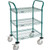 Nexel Utility Cart, 3 Shelf, Poly-Green, 24"L x 18"W x 39"H, Polyurethane Brake Casters