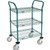 Nexel Utility Cart, 3 Shelf, Poly-Green, 24"L x 18"W x 39"H, Polyurethane Swivel Casters
