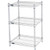 Nexel 3 Shelf, Chrome Wire Shelving Unit, Starter, 24"W x 18"D x 34"H