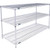 Nexel 3 Shelf, Chrome Wire Shelving Unit, Starter, 60"W x 21"D x 34"H
