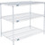 Nexel 3 Shelf, Chrome Wire Shelving Unit, Starter, 42"W x 21"D x 34"H