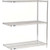 Nexel 3 Shelf, Chrome Wire Shelving Unit, Add On, 60"W x 12"D x 34"H