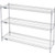 Nexel 3 Shelf, Chrome Wire Shelving Unit, Starter, 48"W x 12"D x 34"H