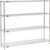 Nexel 4 Shelf, Chrome Wire Shelving Unit, Starter, 72"W x 14"D x 63"H