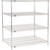 Nexel 4 Shelf, Chrome Wire Shelving Unit, Starter, 48"W x 36"D x 54"H