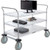 Nexel Chrome Wire Shelf Instrument Cart w/3 Shelves, 1200 Ib. Capacity, 48"L x 24"W x 44"H