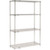 Nexel 4 Shelf, Chrome Quick Adjust Wire Shelving Unit, Starter, 72"W x 24"D x 86"H