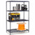 Nexel 4 Shelf, Nexelon Blue Heavy Duty Wire Shelving Unit, Starter, 24"W x 18"D x 63"H