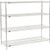 Nexel 4 Shelf, Chrome Wire Shelving Unit, Starter, 72"W x 21"D x 63"H