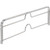 Nexel Chrome Slant Shelf Divider, 18"W x 4"H