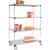Nexel 4 Shelf Truck, Galvanized, 48"W x 24"D x 69"H, Polyurethane Casters, 2 Brakes