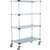 Nexel 4 Shelf Truck, Galvanized, 48"W x 24"D x 80"H, Polyurethane Casters, 2 Brakes