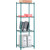 Nexel 4 Shelf, Poly-Green Wire Shelving Unit, Starter, 24"W x 18"D x 74"H