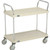 Nexel Plastic Utility Cart w/2 Shelves & Poly Casters, 600 lb. Cap, 36"L x 18"W x 39"H, Tan