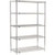 Nexel 5 Shelf, Chrome ESD Wire Shelving Unit, Starter, 24"W x 18"D x 63"H