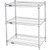 Nexel 3 Shelf, Chrome Wire Shelving Unit, Starter, 30"W x 18"D x 34"H