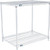 Nexel 2 Shelf, Chrome Wire Shelving Unit, Starter, 36"W x 21"D x 34"H