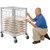 Nexel End Load Wire Tray Cart with 19 Tray Capacity