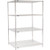 Nexel 4 Shelf, Chrome Wire Shelving Unit, Starter, 48"W x 36"D x 86"H