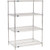 Nexel 4 Shelf, Chrome Wire Shelving Unit, Starter, 36"W x 24"D x 63"H