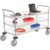 Nexel Chrome Wire Shelf Instrument Cart w/3 Shelves, 1200 Ib. Capacity, 60"L x 24"W x 44"H