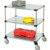 Nexel 3 Shelf Cart, Galvanized, 36"W x 24"D x 39"H, Polyurethane Casters