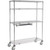 Nexel 4-Shelf Mobile Wire Computer LAN Workstation w/Keyboard Tray, 48"W x 18"D x 69"H, Chrome