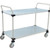 Nexel 2 Shelf, Galvanized Utility Cart, 48"Wx24"Dx39"H, Polyurethane Swivel Casters