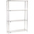 Nexel 4 Shelf, Chrome Wire Shelving Unit, Starter, 48"W x 12"D x 86"H