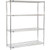 Nexel 4 Shelf, Chrome Wire Shelving Unit, Starter, 72"W x 21"D x 86"H