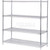 Nexel 4 Shelf, Poly-Z-Brite Quick Adjust Wire Shelving Unit, Starter, 60"W x 24"D x 86"H