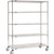 Nexel Chrome Wire Shelf Truck w/Brakes, 1200 lb. Capacity, 48"L x 24"W x 72"H