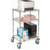 Nexel 3-Shelf Chrome Wire Shelf Mobile Printer Stand, 24"W x 18"D x 39"H