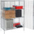 Nexel 1-Tier 2 Door Security Wire Shelving Unit, 2 Shelf, 36"Wx18"Dx66"H, Chrome, Unassembled