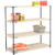 Nexel Nexelite 4 Shelf, Vented Plastic Mat Shelving Unit, Starter, 54"W x 18"D x 54"H