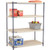 Nexel Nexelite 4 Shelf, Vented Plastic Mat Shelving Unit, Starter, 42"W x 21"D x 54"H