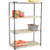Nexel Nexelite 4 Shelf, Vented Plastic Mat Shelving Unit, Starter, 42"W x 21"D x 63"H