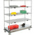 Nexel Open Sided Wire Stock Picker Truck w/5 Shelves, 1000 lb. Capacity, 60"L x 24"W x 69"H