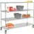 Nexel E-Z Adjust Wire Shelf Truck w/Brakes, 1200 lb. Capacity, 72"L x 18"W x 60"H