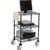 Nexel 3-Shelf Mobile Wire Printer Stand with Document Holder, 24"W x 18"D x 40"H, Black