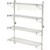 Nexel Poly-Green Adjustable Wall Mount Wire Shelving, 4 Shelf, Starter, 60"Wx24"Dx63"H