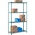 Nexel 4 Shelf, Poly-Green Wire Shelving Unit, Starter, 48"W x 18"D x 86"H