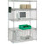 Nexel 5 Shelf, Chrome Wire Shelving Unit, 2 Enclosure, 36"W x 18"D x 74"H