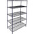 Nexel 5 Shelf, Nexelon Blue Wire Shelving Unit, Starter, 24"W x 24"D x 63"H