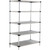 Nexel 5 Shelf, Stainless Steel Solid Shelving Unit, Starter, 36"W x 18"D x 74"H
