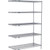 Nexel 5 Shelf, Nexelate Silver Epoxy Wire Shelving Unit, Add On, 42"W x 18"D x 63"H
