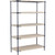 Nexel Nexelite 5 Shelf, Vented Plastic Mat Shelving Unit, Starter, 72"W x 18"D x 74"H