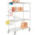 Nexel Chrome Curbside Wire Truck w/4 Shelves & Polyurethane Casters, 42"L x 24"W x 69"H